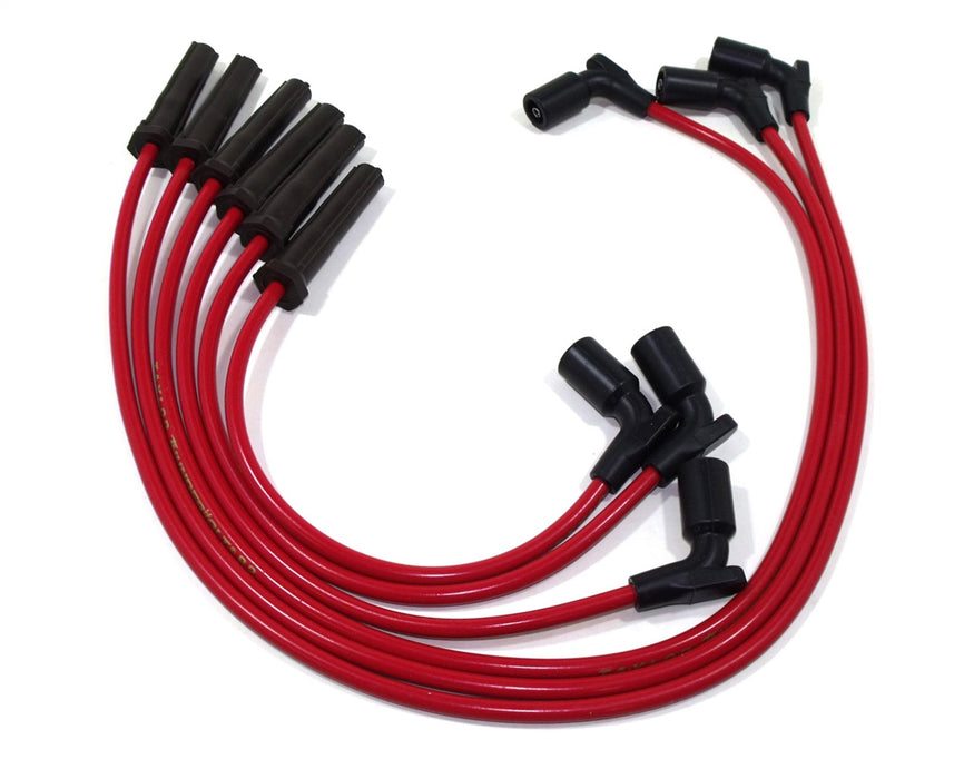 Taylor Cable 82248 ThunderVolt 8.2mm Ignition Wire Set; Red; Stock; 9.5 in.; OE Spark Plug Boot; - Truck Part Superstore