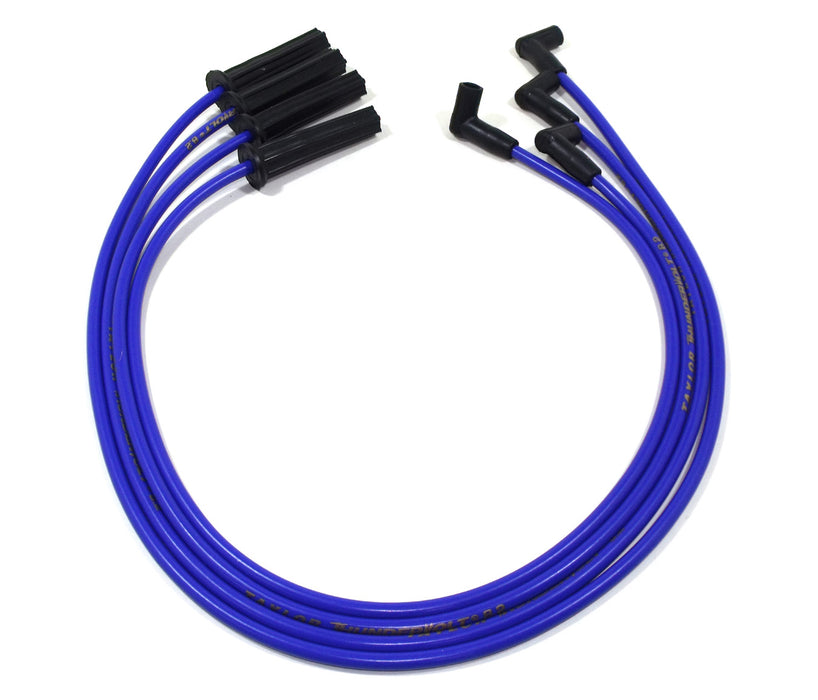 Taylor Cable 82612 ThunderVolt 8.2mm Ignition Wire Set; Blue; Stock; 11.75 in.; 180 Deg. Plug Boot; - Truck Part Superstore