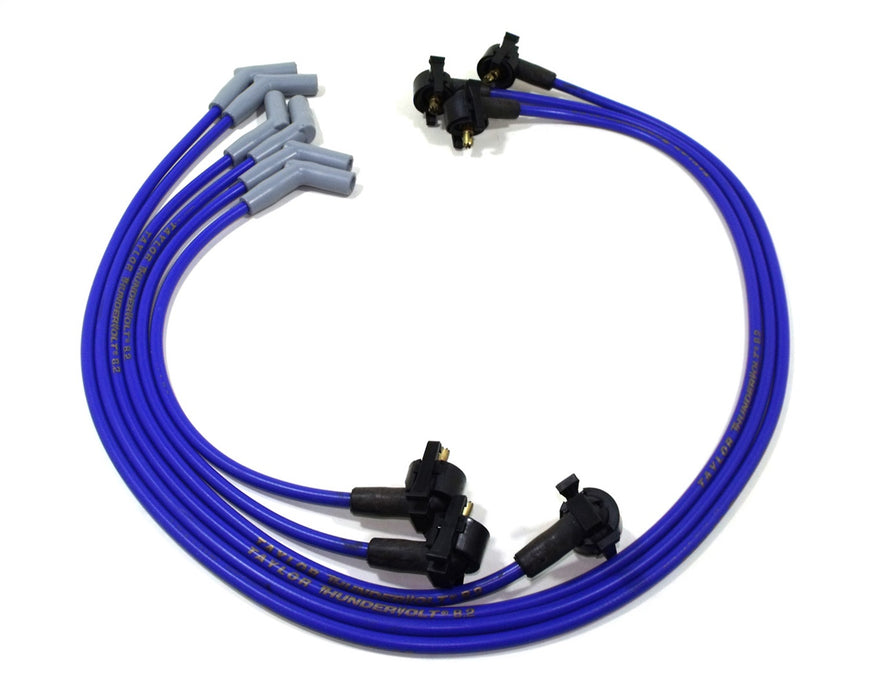 Taylor Cable 82617 ThunderVolt 8.2mm Ignition Wire Set; Spiro-Wound; Custom Fit; 115 deg.; Blue; - Truck Part Superstore