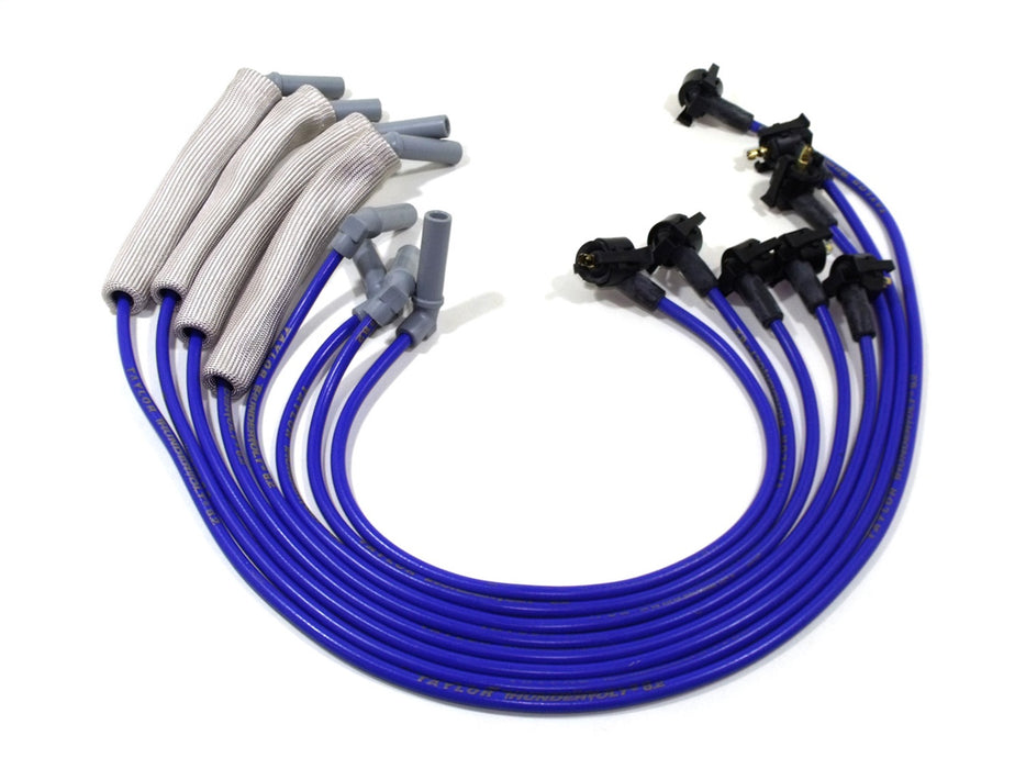 Taylor Cable 82623 ThunderVolt 8.2mm Ignition Wire Set; Blue; Stock; 9.5 in.; OE Spark Plug Boot; - Truck Part Superstore