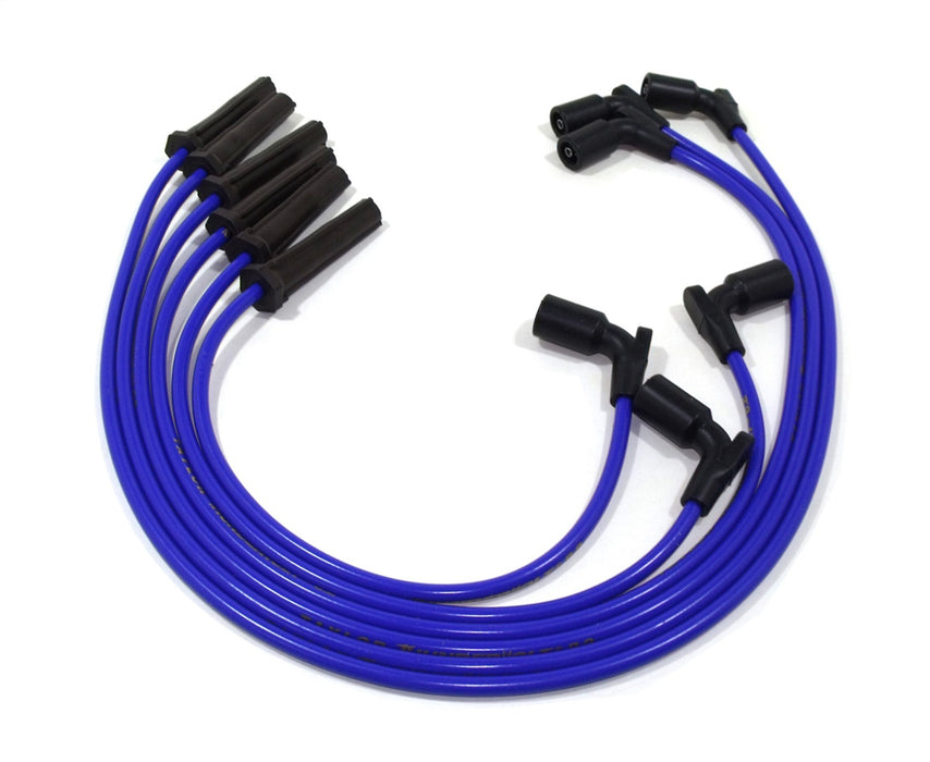 Taylor Cable 82647 ThunderVolt 8.2mm Ignition Wire Set; Blue; Stock; 9.5 in.; OE Spark Plug Boot; - Truck Part Superstore