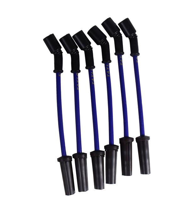 Taylor Cable 82658 ThunderVolt 8.2mm Ignition Wire Set; Blue; Stock; 11.75 in.; 180 Deg. Plug Boot; - Truck Part Superstore
