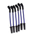Taylor Cable 82658 ThunderVolt 8.2mm Ignition Wire Set; Blue; Stock; 11.75 in.; 180 Deg. Plug Boot; - Truck Part Superstore
