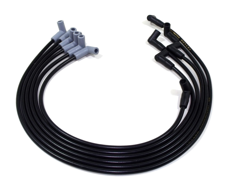 Taylor Cable 84043 ThunderVolt 8.2mm Ignition Wire Set; Spiro-Wound; Custom Fit; 90 deg.; Black; - Truck Part Superstore