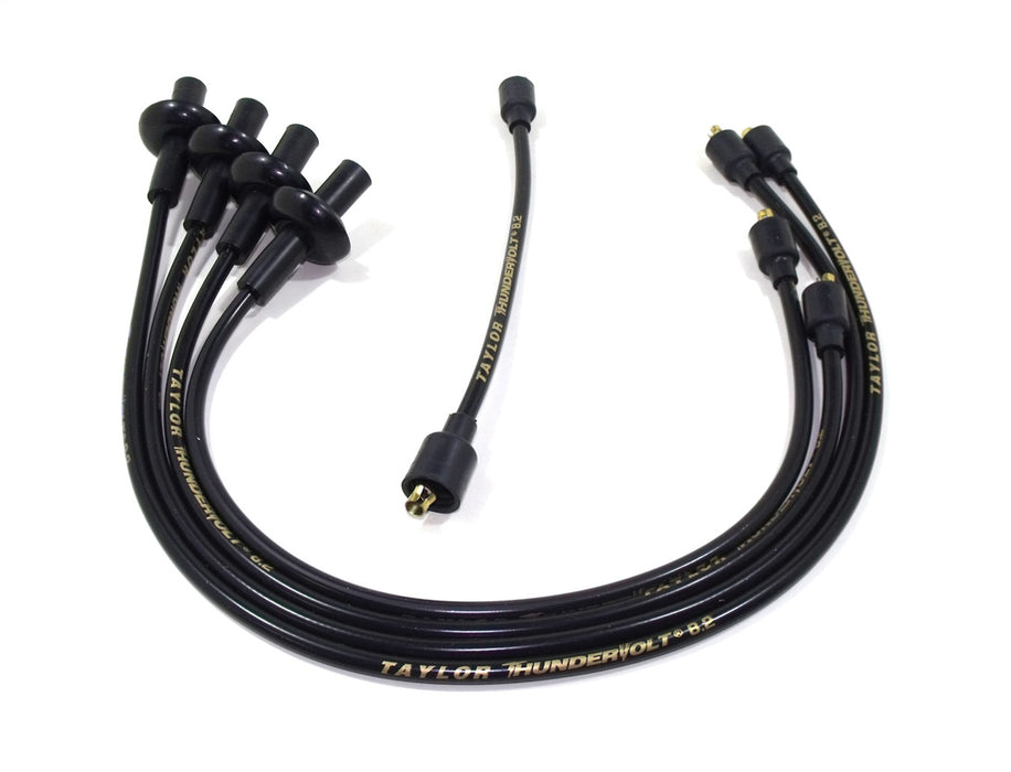 Taylor Cable 84091 ThunderVolt 8.2mm Ignition Wire Set; Black; Stock; 9.5 in.; OE Spark Plug Boot; - Truck Part Superstore
