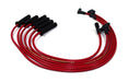 Taylor Cable 84223 ThunderVolt 8.2mm Ignition Wire Set; Red; Stock; 11.75 in.; 180 Deg. Plug Boot; - Truck Part Superstore