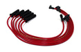 Taylor Cable 84223 ThunderVolt 8.2mm Ignition Wire Set; Red; Stock; 11.75 in.; 180 Deg. Plug Boot; - Truck Part Superstore