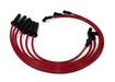 Taylor Cable 84234 ThunderVolt 8.2mm Ignition Wire Set; Red; Stock; 11.75 in.; 180 Deg. Plug Boot; - Truck Part Superstore