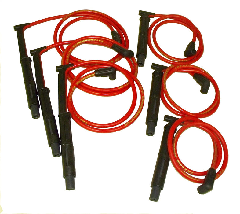 Taylor Cable 84242 ThunderVolt 8.2mm Ignition Wire Set; Red; Stock; 9.5 in.; OE Spark Plug Boot; - Truck Part Superstore