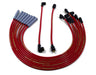 Taylor Cable 84251 ThunderVolt 8.2mm Ignition Wire Set; Red; Stock; 11.75 in.; 180 Deg. Plug Boot; - Truck Part Superstore
