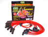 Taylor Cable 84276 ThunderVolt 8.2mm Ignition Wire Set; Red; Stock; 11.75 in.; 180 Deg. Plug Boot; - Truck Part Superstore