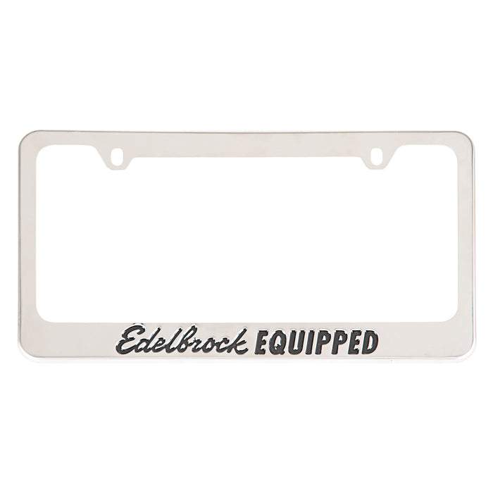 Edelbrock 189148 Edelbrock #189148 Equipped Chrome Steel License Plate Frame - Truck Part Superstore