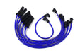 Taylor Cable 84624 ThunderVolt 8.2mm Ignition Wire Set; Blue; Stock; 11.75 in.; 180 Deg. Plug Boot; - Truck Part Superstore