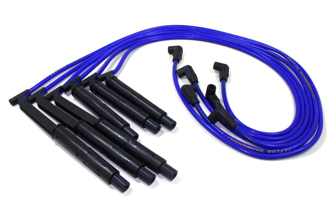 Taylor Cable 84642 ThunderVolt 8.2mm Ignition Wire Set; Blue; Stock; 9.5 in.; OE Spark Plug Boot; - Truck Part Superstore