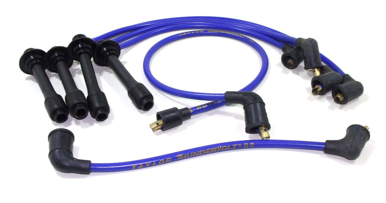 Taylor Cable 84682 ThunderVolt 8.2mm Ignition Wire Set; Blue; Stock; 9.5 in.; OE Spark Plug Boot; - Truck Part Superstore