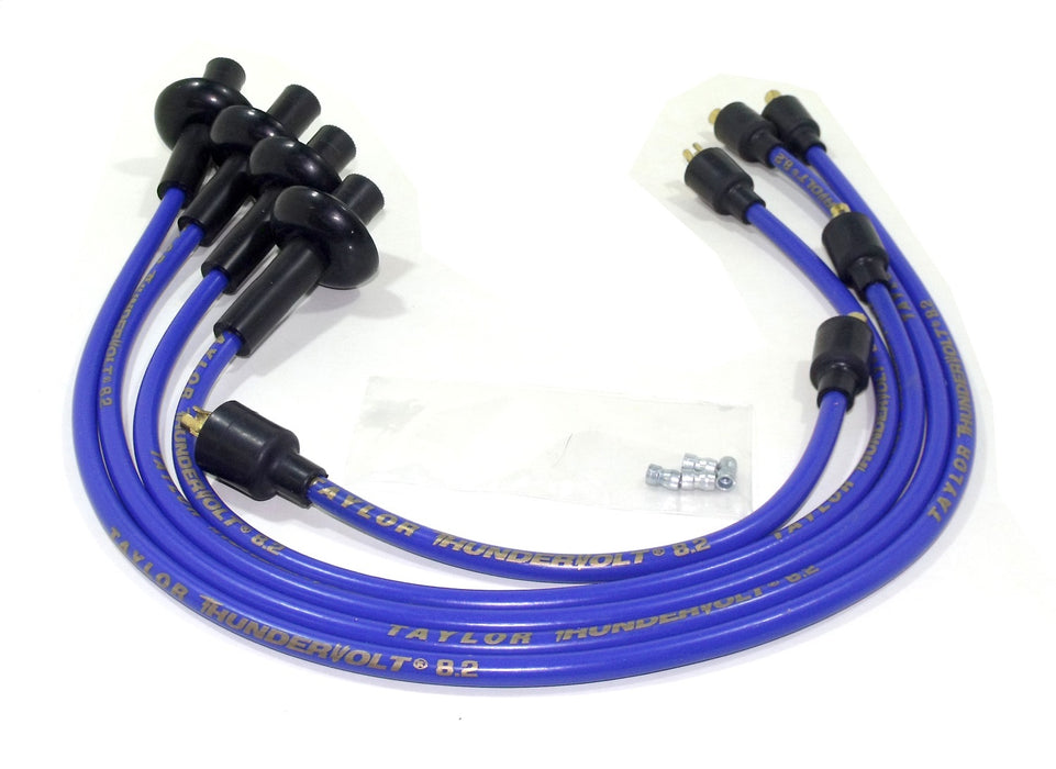 Taylor Cable 84691 ThunderVolt 8.2mm Ignition Wire Set; Blue; Stock; 9.5 in.; OE Spark Plug Boot; - Truck Part Superstore