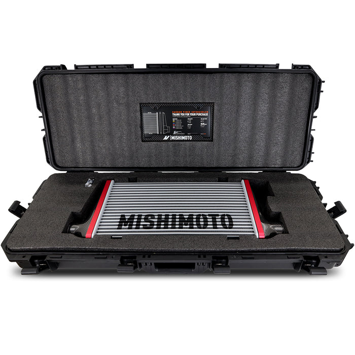 Mishimoto MMINT-UCF-M4B-S-BK MMINT-UCF, Matte Tanks, 450mm Black Core, Straight, Black Anodized V-Band - Truck Part Superstore
