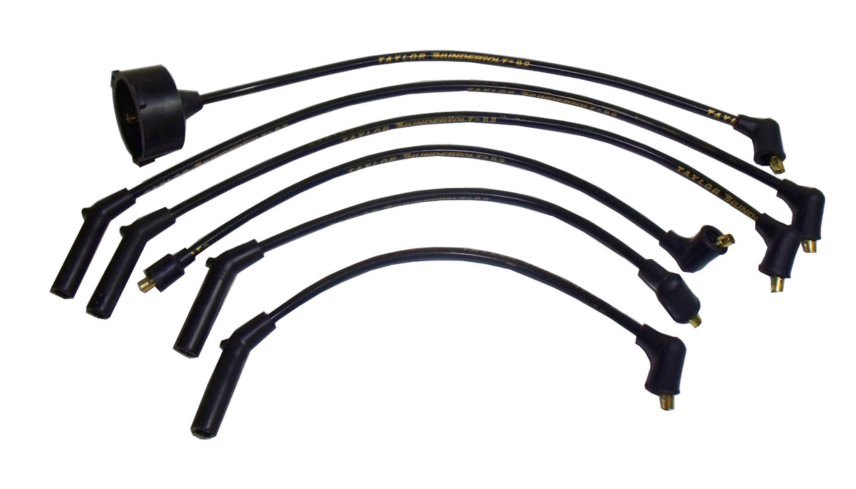 Taylor Cable 87001 ThunderVolt 8.2mm Ignition Wire Set; Black; Stock; 9.5 in.; OE Spark Plug Boot; - Truck Part Superstore