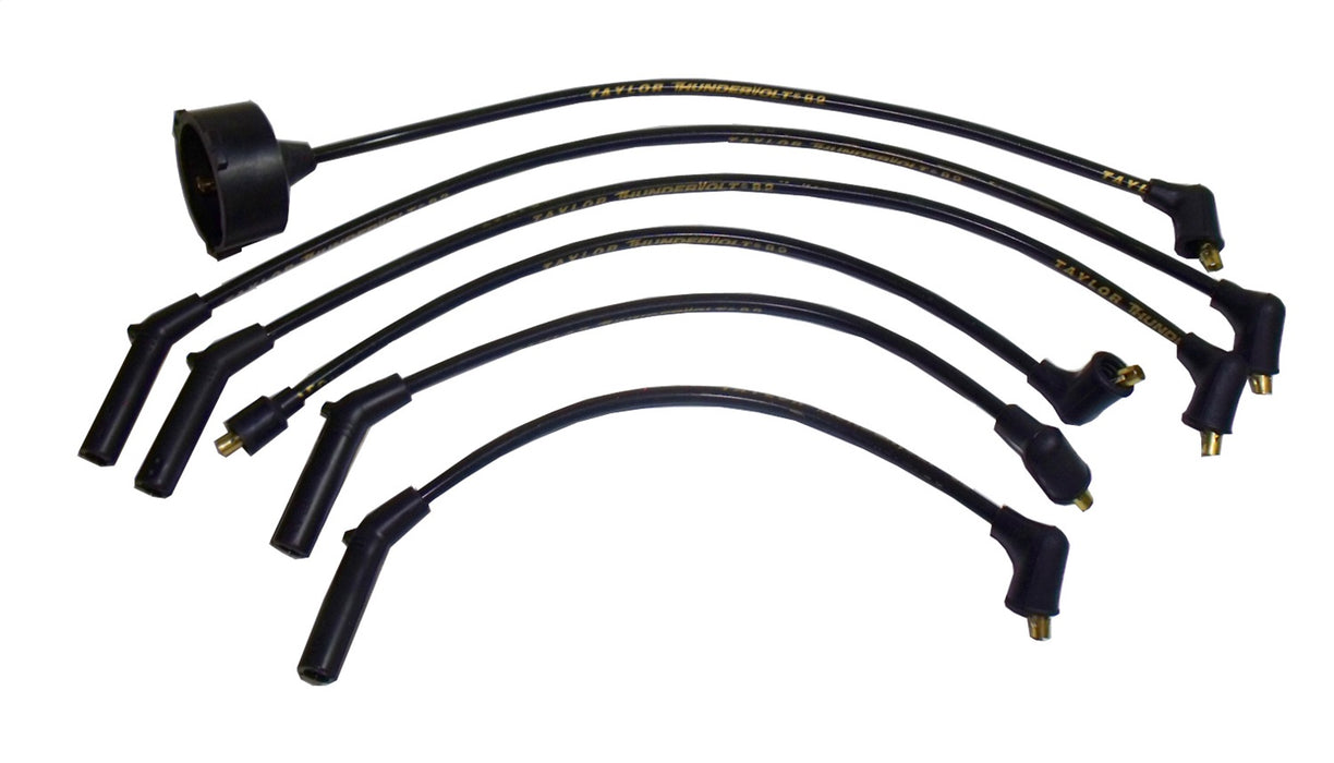 Taylor Cable 87001 ThunderVolt 8.2mm Ignition Wire Set; Black; Stock; 9.5 in.; OE Spark Plug Boot; - Truck Part Superstore