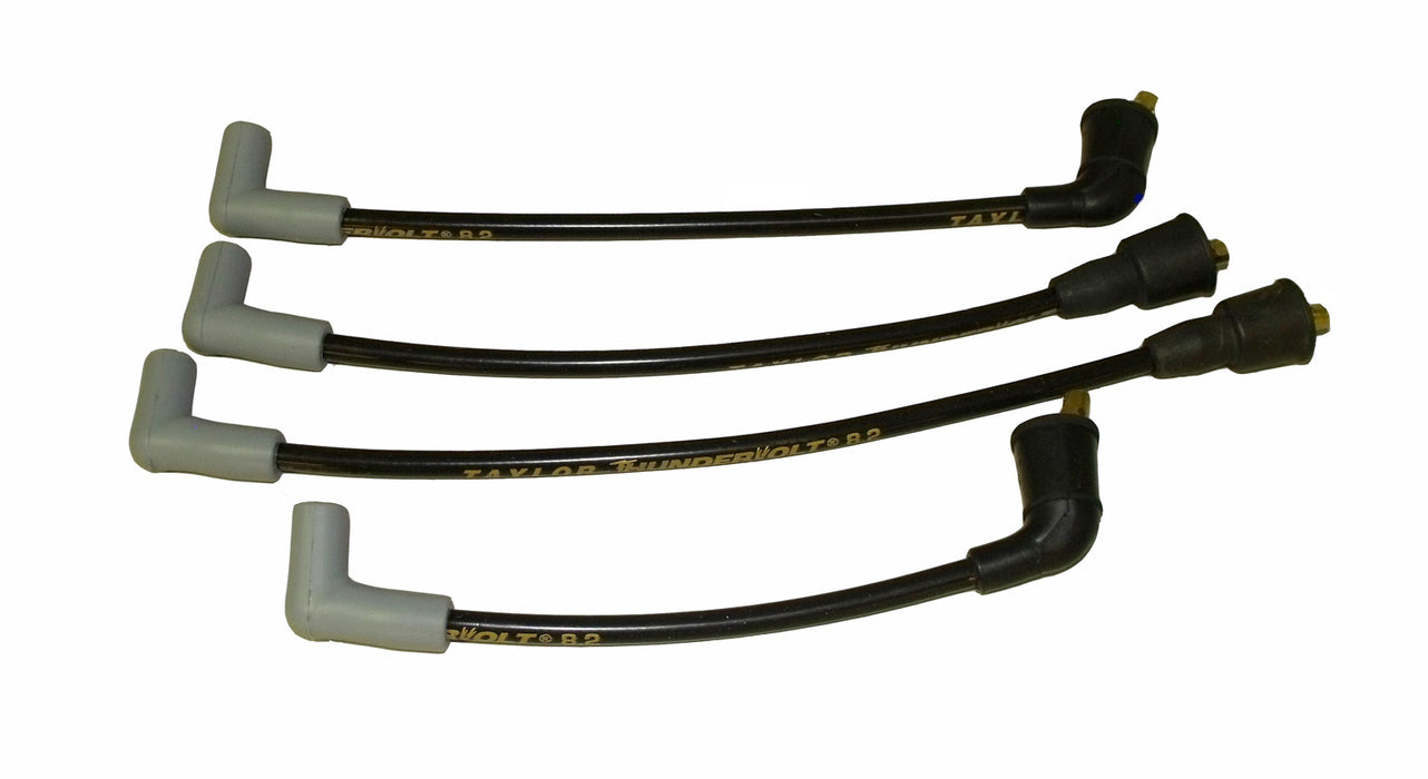 Taylor Cable 87028 ThunderVolt 8.2mm Ignition Wire Set; Spiro-Wound; Custom Fit; 90 deg.; Black; - Truck Part Superstore