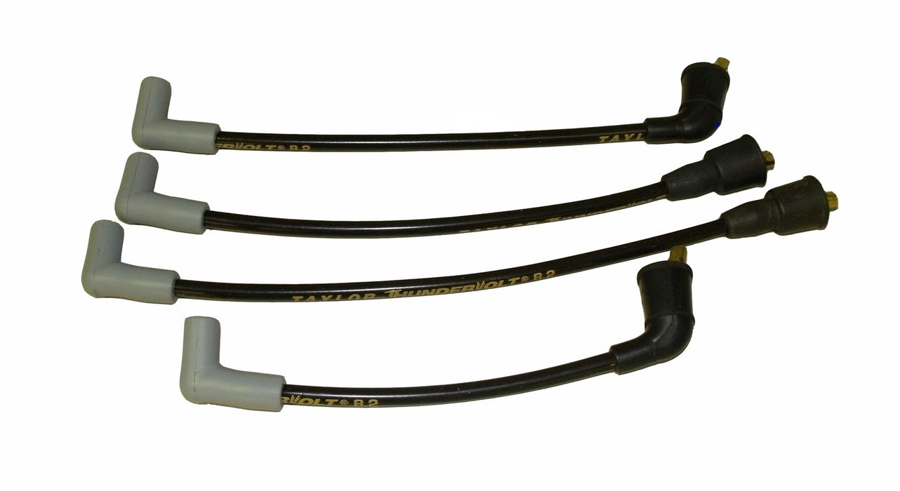 Taylor Cable 87028 ThunderVolt 8.2mm Ignition Wire Set; Spiro-Wound; Custom Fit; 90 deg.; Black; - Truck Part Superstore