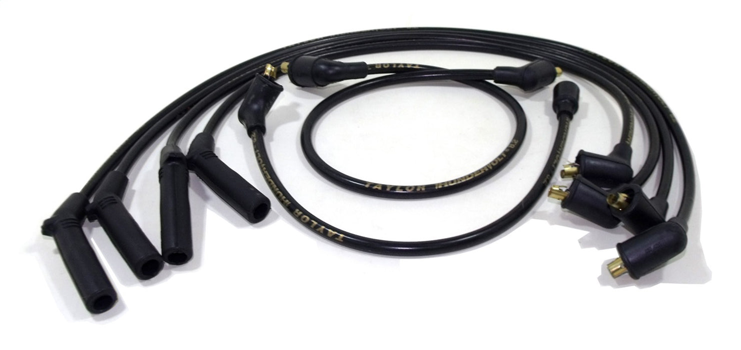 Taylor Cable 87031 ThunderVolt 8.2mm Ignition Wire Set; Black; Stock; 9.5 in.; OE Spark Plug Boot; - Truck Part Superstore