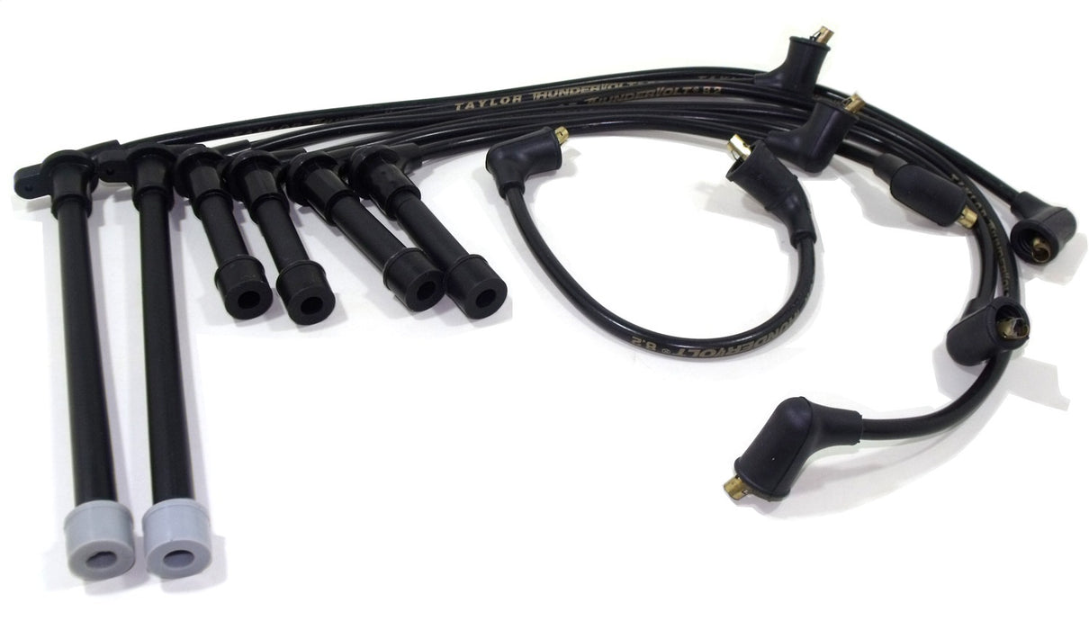 Taylor Cable 87042 ThunderVolt 8.2mm Ignition Wire Set; Black; Stock; 9.5 in.; OE Spark Plug Boot; - Truck Part Superstore