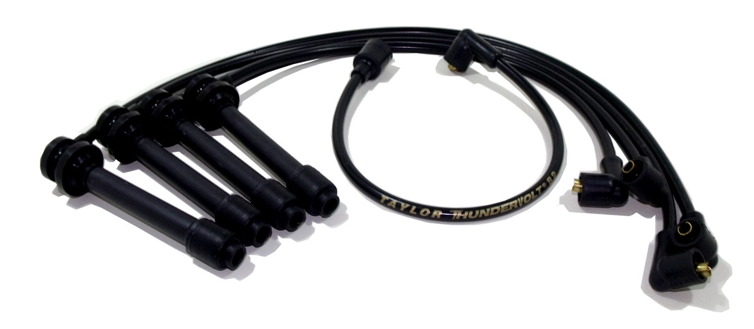 Taylor Cable 87043 ThunderVolt 8.2mm Ignition Wire Set; Black; Stock; 9.5 in.; OE Spark Plug Boot; - Truck Part Superstore