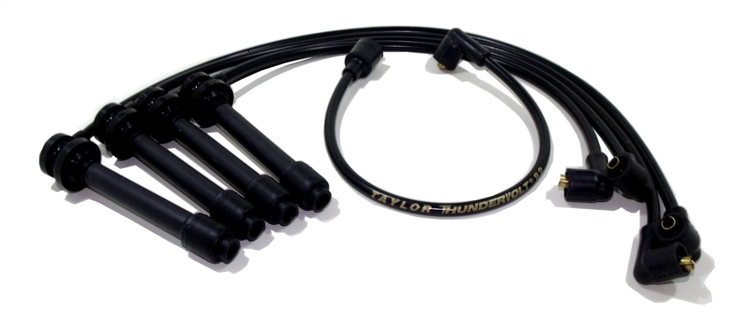 Taylor Cable 87043 ThunderVolt 8.2mm Ignition Wire Set; Black; Stock; 9.5 in.; OE Spark Plug Boot; - Truck Part Superstore