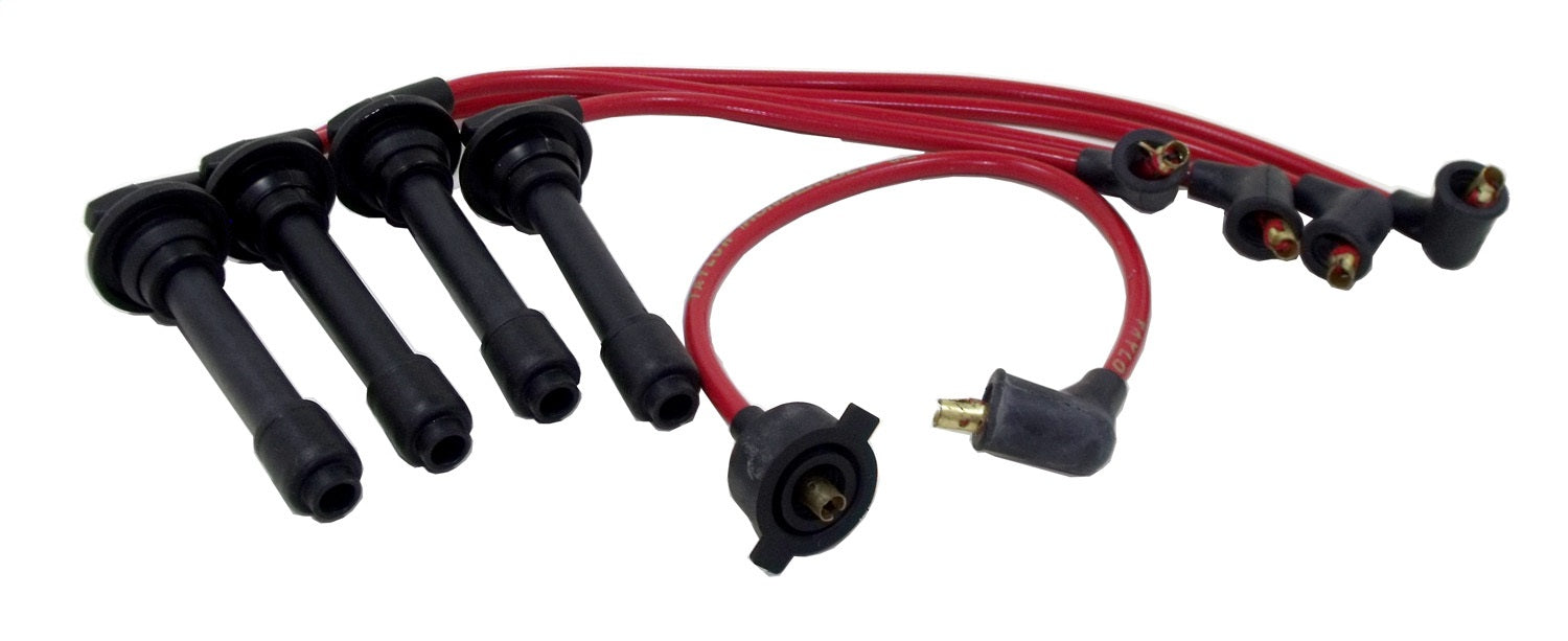 Taylor Cable 87205 ThunderVolt 8.2mm Ignition Wire Set; Red; Stock; 9.5 in.; OE Spark Plug Boot; - Truck Part Superstore
