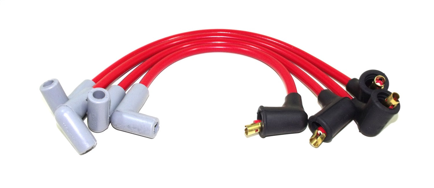 Taylor Cable 87229 ThunderVolt 8.2mm Ignition Wire Set; Spiro-Wound; Custom Fit; 90 deg.; Red; - Truck Part Superstore
