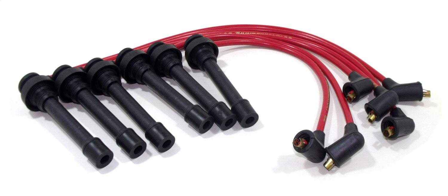 Taylor Cable 87237 ThunderVolt 8.2mm Ignition Wire Set; Red; Stock; 9.5 in.; OE Spark Plug Boot; - Truck Part Superstore