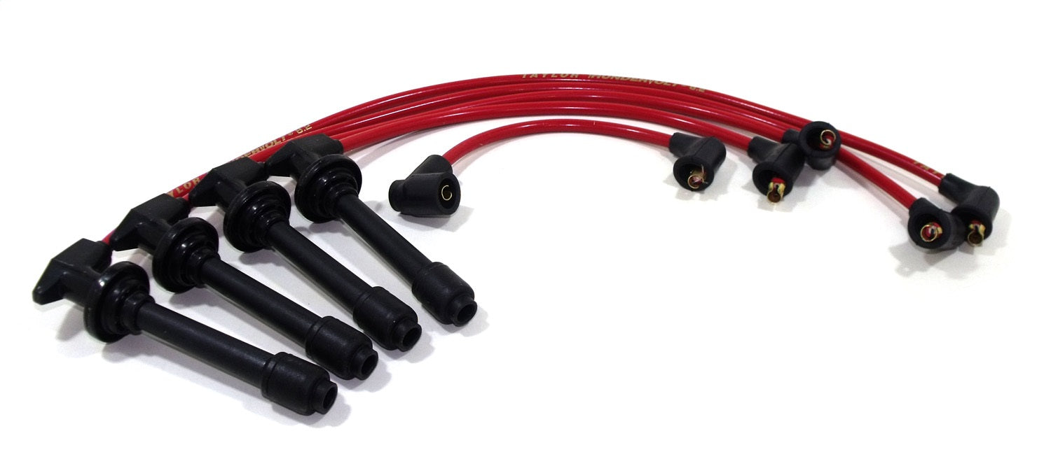 Taylor Cable 87245 ThunderVolt 8.2mm Ignition Wire Set; Red; Stock; 9.5 in.; OE Spark Plug Boot; - Truck Part Superstore