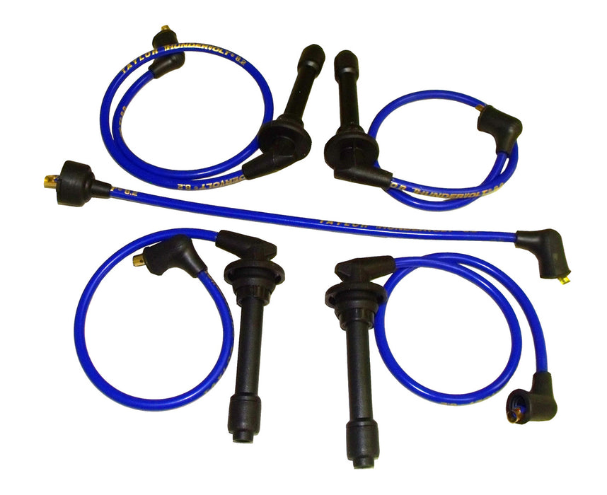 Taylor Cable 87608 ThunderVolt 8.2mm Ignition Wire Set; Blue; Stock; 9.5 in.; OE Spark Plug Boot; - Truck Part Superstore