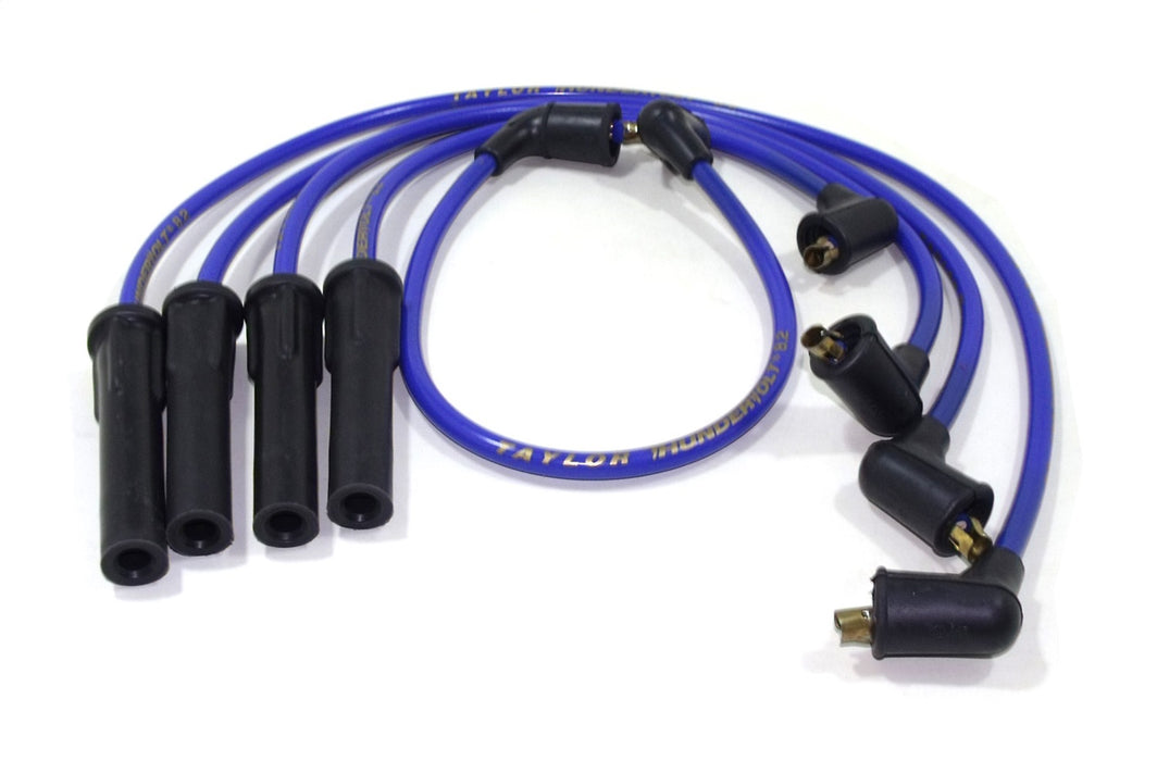 Taylor Cable 87620 ThunderVolt 8.2mm Ignition Wire Set; Blue; Stock; 11.75 in.; 180 Deg. Plug Boot; - Truck Part Superstore