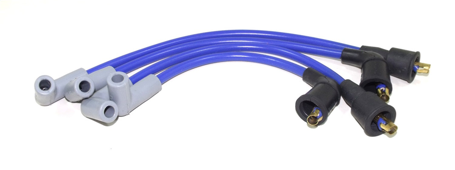 Taylor Cable 87628 ThunderVolt 8.2mm Ignition Wire Set; Spiro-Wound; Custom Fit; 90 deg.; Blue; - Truck Part Superstore