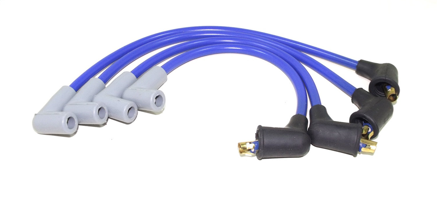 Taylor Cable 87629 ThunderVolt 8.2mm Ignition Wire Set; Spiro-Wound; Custom Fit; 90 deg.; Blue; - Truck Part Superstore