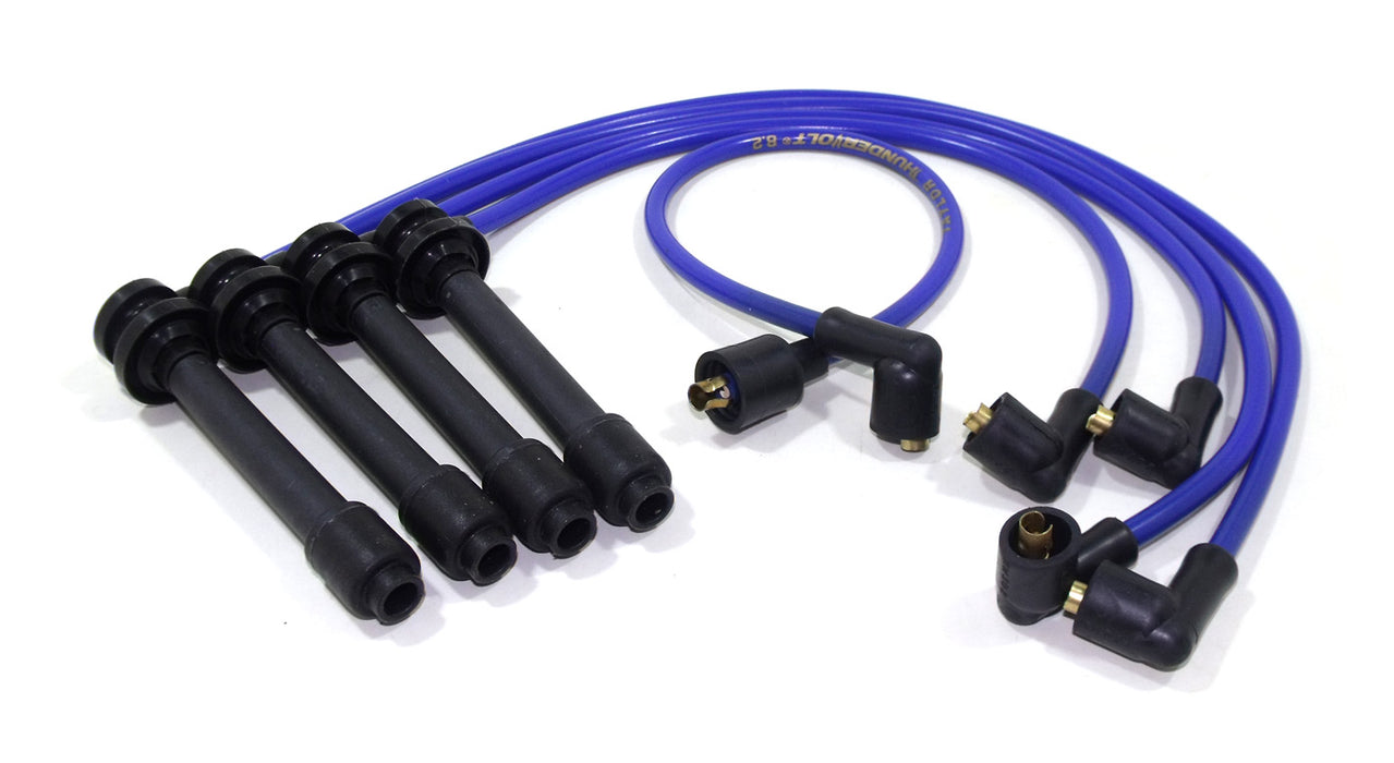 Taylor Cable 87643 ThunderVolt 8.2mm Ignition Wire Set; Blue; Stock; 9.5 in.; OE Spark Plug Boot; - Truck Part Superstore