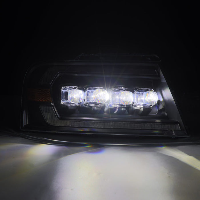 AlphaRex 880128 LED Projector Headlights in Black - Truck Part Superstore