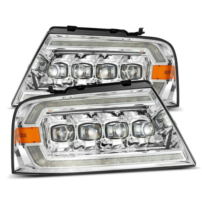 AlphaRex 880129 LED Projector Headlights in Chrome - Truck Part Superstore