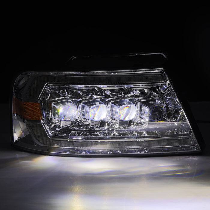AlphaRex 880129 LED Projector Headlights in Chrome - Truck Part Superstore