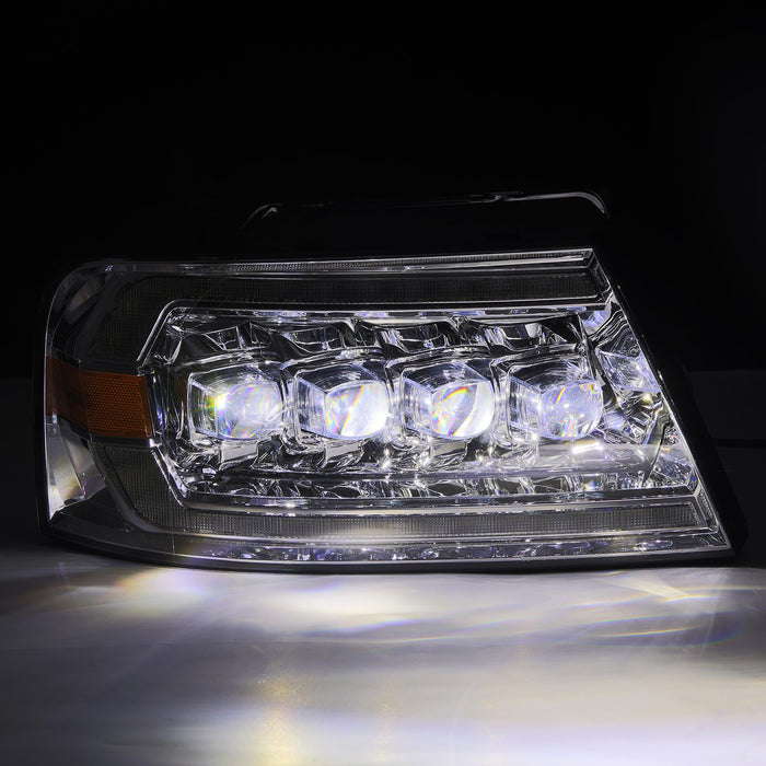 AlphaRex 880129 LED Projector Headlights in Chrome - Truck Part Superstore
