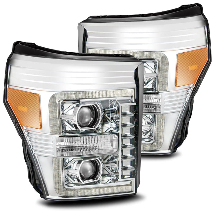 AlphaRex 880145 LED Projector Headlights in Chrome - Truck Part Superstore