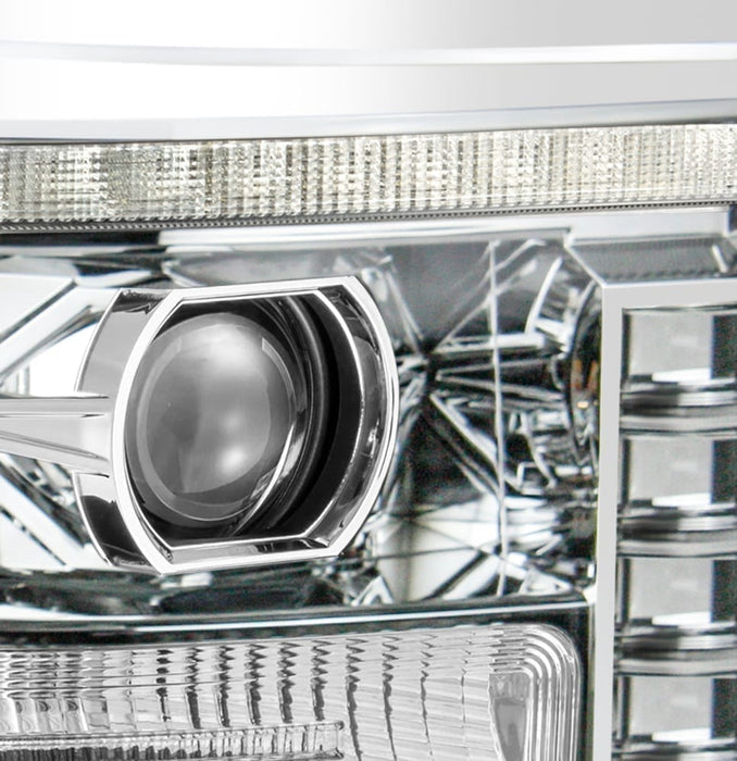 AlphaRex 880145 LED Projector Headlights in Chrome - Truck Part Superstore