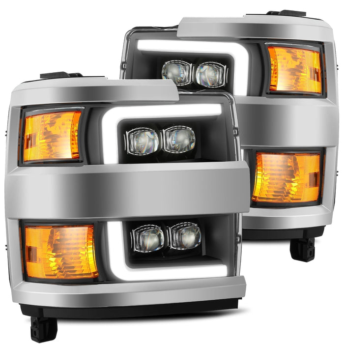 AlphaRex 880227 LED Projector Headlights in Black - Truck Part Superstore