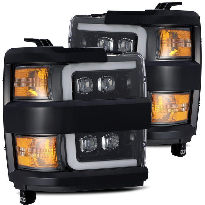 AlphaRex 880229 LED Projector Headlights in Jet Black - Truck Part Superstore