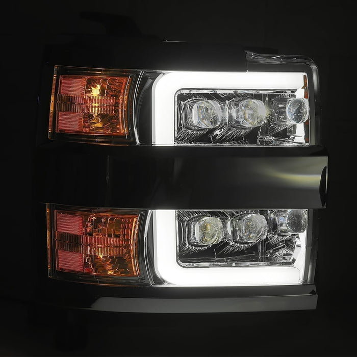 AlphaRex 880229 LED Projector Headlights in Jet Black - Truck Part Superstore