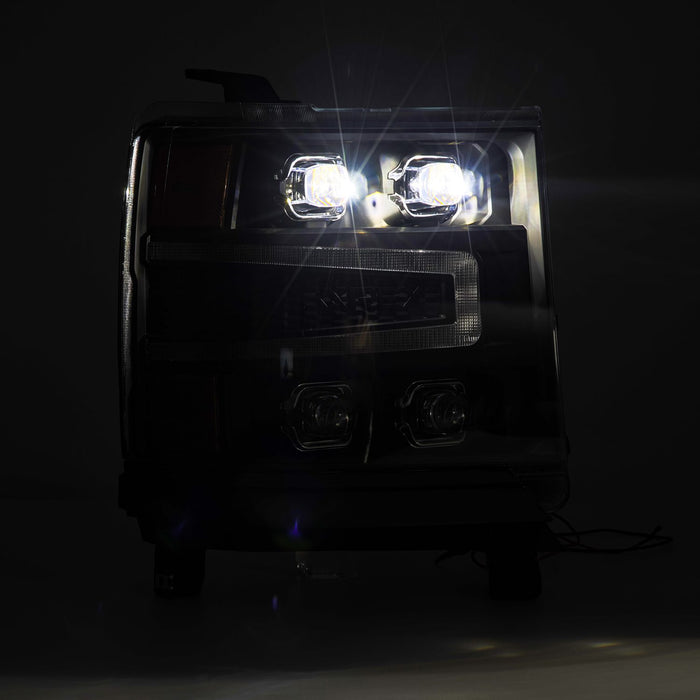 AlphaRex 880237 LED Projector Headlights in Black - Truck Part Superstore
