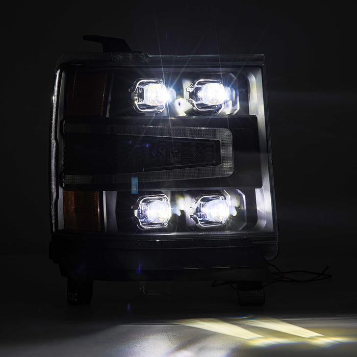 AlphaRex 880237 LED Projector Headlights in Black - Truck Part Superstore