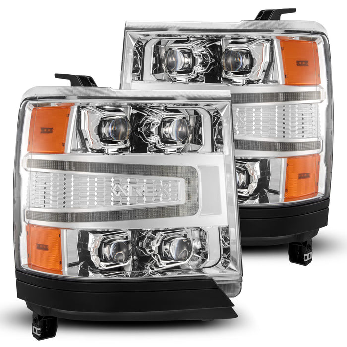 AlphaRex 880238 LED Projector Headlights in Chrome - Truck Part Superstore